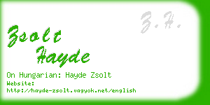 zsolt hayde business card
